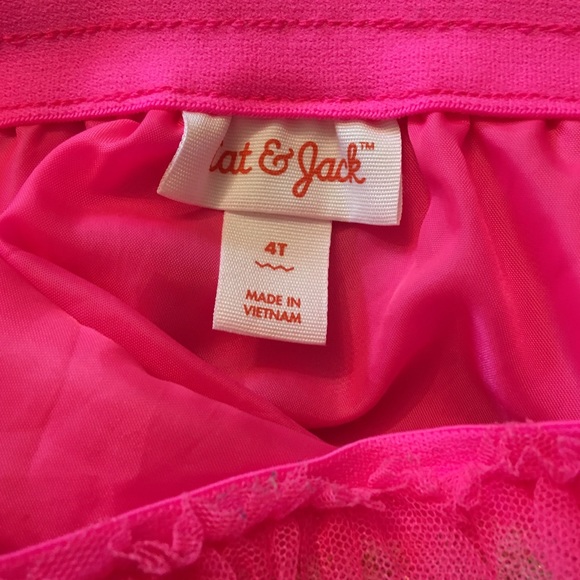 Cat & Jack Pink and Shimmering Gold Tulle Skirt-4T - Picture 6 of 8